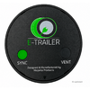 Dispositivo rotondo nero con logo della spina verde e testo 'E-TRAILER', due pulsanti circolari etichettati 'SYNC' (verde) e 'VENT', testo 'Designed & Manufactured by Mopeka Products' e 'KI-optimiert'