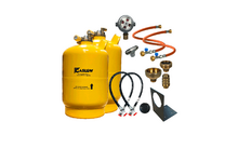Gaslow LPG Doppel-Zylinder-Kit mit Einfüllstutzen und Stutzenhalterung