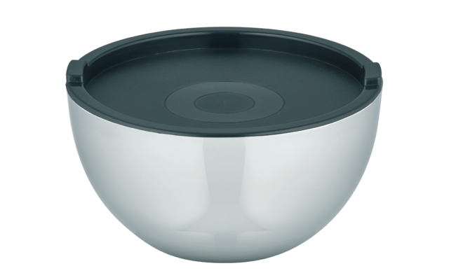 Elo Basic double walled bowl silver black 21 cm