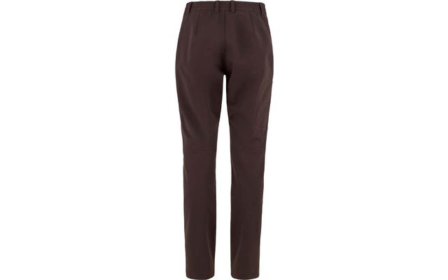 Braune Stoffhose, Vorderansicht, Bund mit Gürtelschlaufen und seitlichen Eingrifftaschen