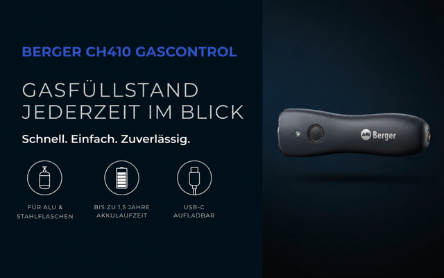 Produktbild Berger CH410 Gascontrol F&uuml;llstandsmesser f&uuml;r Alu- und Stahl-Gasflaschen 1