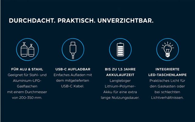 Produktbild Berger CH410 Gascontrol F&uuml;llstandsmesser f&uuml;r Alu- und Stahl-Gasflaschen 1