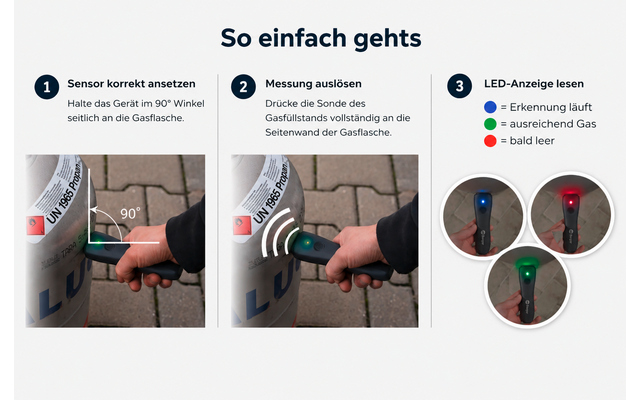 Produktbild Berger CH410 Gascontrol F&uuml;llstandsmesser f&uuml;r Alu- und Stahl-Gasflaschen 1