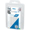 Empaque de un absorbente de contenido de tanque Silbernetz Flex de 15 litros en blister de plástico con piezas de material blanco tipo red visibles