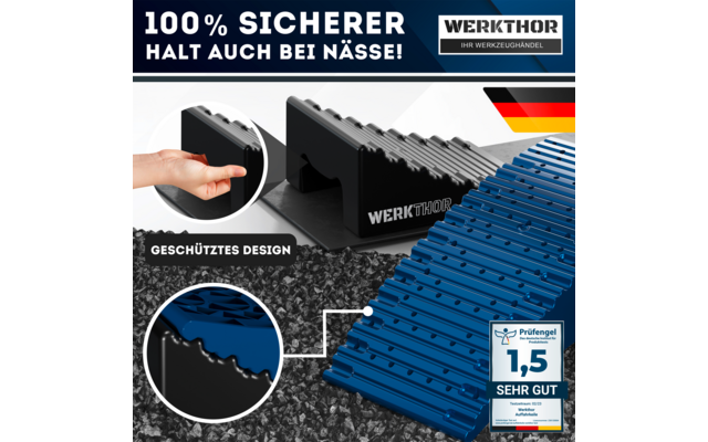 Produktbild Werkthor Auffahrkeile bis zu 13,5 Tonnen inklusive Transporttasche Gr&ouml;&szlig;e  1