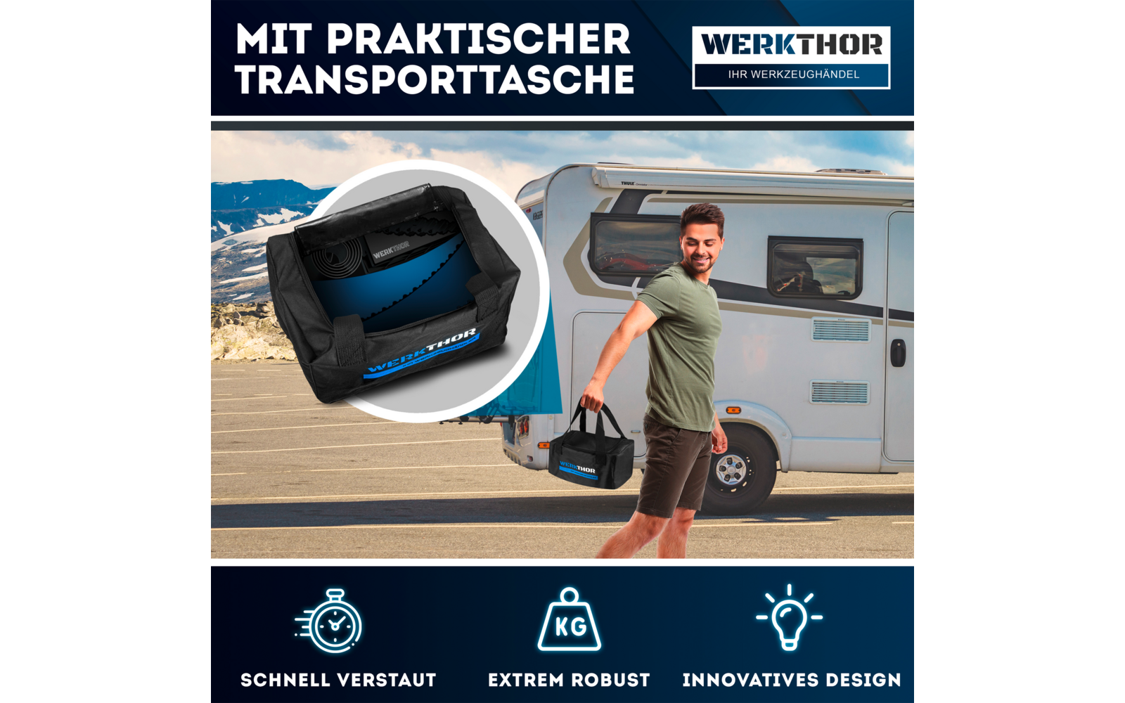 Produktbild Werkthor Auffahrkeile bis zu 13,5 Tonnen inklusive Transporttasche Gr&ouml;&szlig;e  1