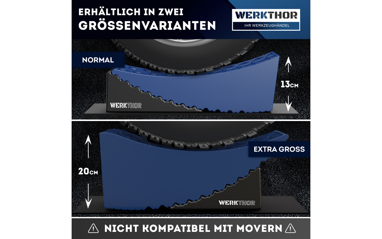 Produktbild Werkthor Auffahrkeile bis zu 13,5 Tonnen inklusive Transporttasche Gr&ouml;&szlig;e  1