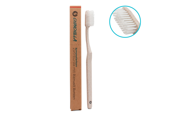 Cepillo de dientes de chinchilla biodegradable 1 pieza