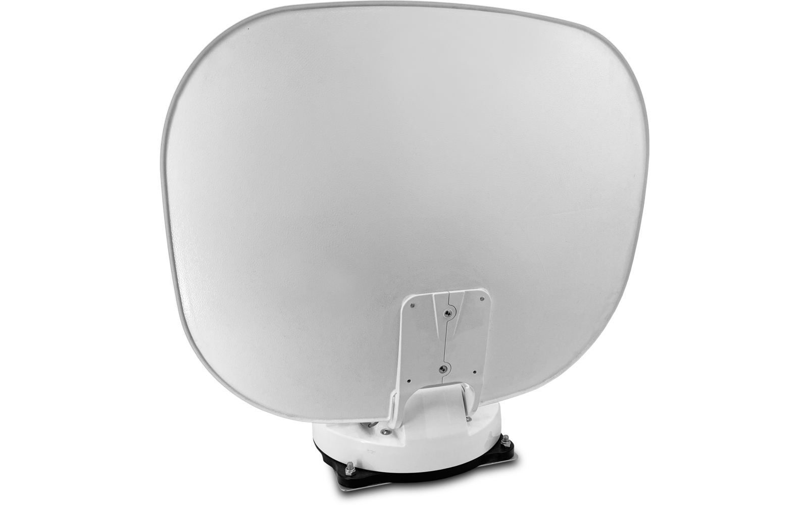 White satellite dish on white background