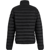Schwarze Steppjacke von hinten, mit Steppmuster und Stehkragen