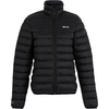 Schwarze Daunenjacke mit Reißverschluss und Stehkragen