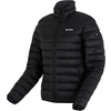 Schwarze gesteppte Jacke mit Stehkragen