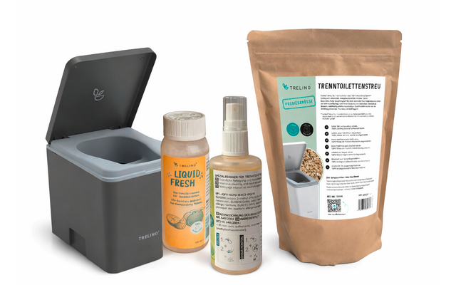 Immagine del prodotto Trelino Evo L Trenntoilette inkl. Holy Shine Bio Active 100 ml / Liquid Fresh 100 ml / Trenntoilettenstreu 1,2 Liter 1