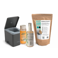 Trelino Evo L wc con deviazione dell'urina incl. Holy Shine Bio Active 100 ml / Liquid Fresh 100 ml / lettiera wc con deviazione dell'urina 1,2 litri antracite