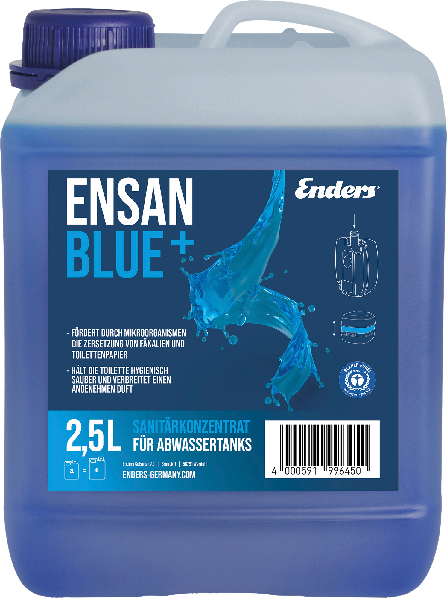 CAMP 4 ALL-BLUE 2 litri DISGREGANTE Toilette Chimica Additivo