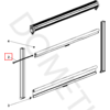 Dessin éclaté de pièces : deux rouleaux cylindriques, deux lames plates, deux rails verticaux, numéros 2, 3, 4