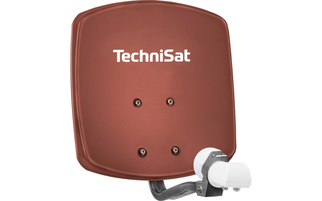 TechniSat Digidish 33 Antena Satélite Digital con LNB Doble Universal 33 cm Rojo