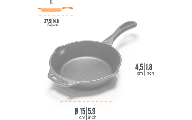 Imagen del producto Sart&eacute;n de hierro fundido con mango Petromax 1
