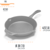 Pequeña imagen del producto Sart&eacute;n de hierro fundido con mango Petromax 1