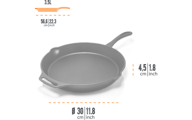 Imagen del producto Sart&eacute;n de hierro fundido con mango Petromax 1