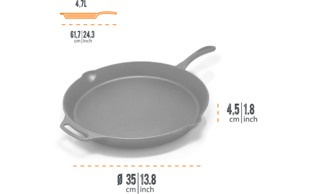 Imagen del producto Sart&eacute;n de hierro fundido con mango Petromax 1