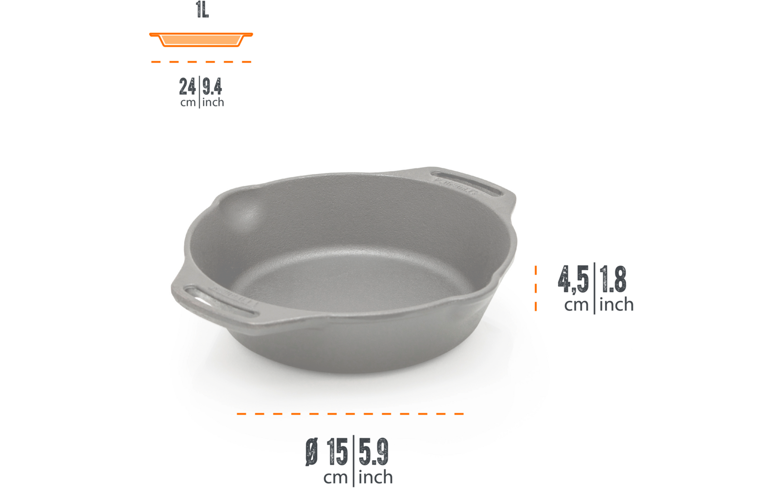 Imagen del producto Sart&eacute;n de hierro fundido con dos asas Petromax 1