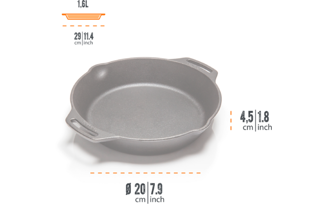 Imagen del producto Sart&eacute;n de hierro fundido con dos asas Petromax 1