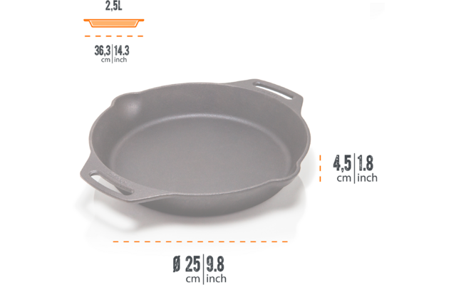 Imagen del producto Sart&eacute;n de hierro fundido con dos asas Petromax 1