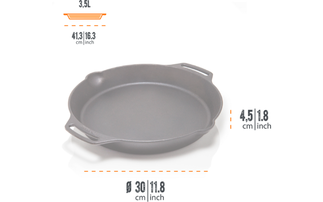 Imagen del producto Sart&eacute;n de hierro fundido con dos asas Petromax 1