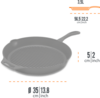 Petromax GP35 Gusseisen Grill-Feuerpfanne mit Stiel 35 cm