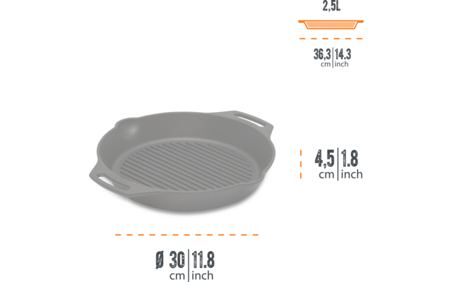 Produktbild Petromax GPh Gusseisen Grill-Feuerpfanne mit zwei Henkeln 1