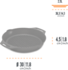 Petromax GP30h Gusseisen Grill-Feuerpfanne mit zwei Henkeln 30 cm