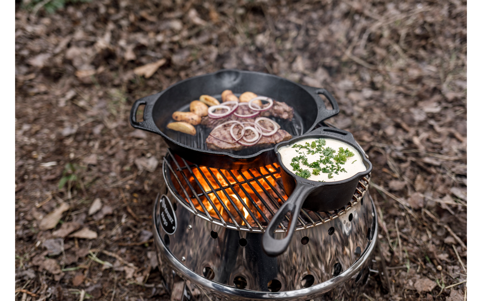 Produktbild Petromax GPh Gusseisen Grill-Feuerpfanne mit zwei Henkeln 1