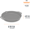 Petromax GP35h Gusseisen Grill-Feuerpfanne mit zwei Henkeln 35 cm