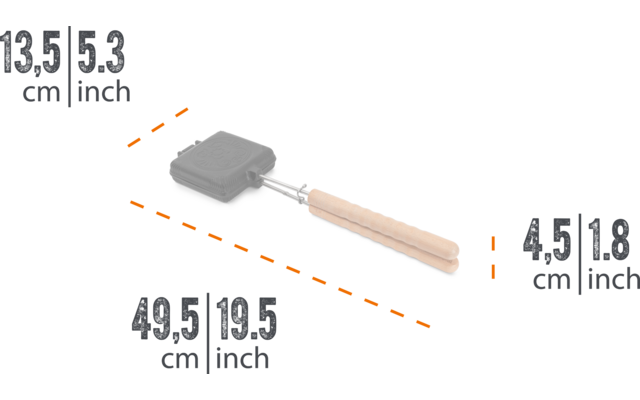 Produktbild Petromax Gusseisen Sandwicheisen mit Handstab 1