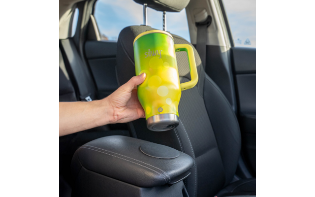 Product afbeelding Silwy Magnet Tumbler Isolierbecher aus Edelstahl mit Griff und Metall-Nano-Gel-Pad 900 ml 1