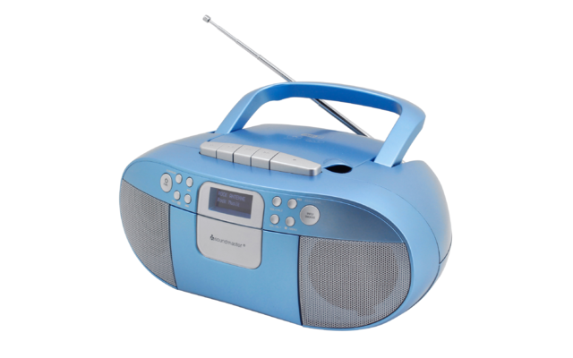 Soundmaster SCD7800BL Boombox DAB+ avec CD / MP3 / USB et lecture de cassettes Bleu