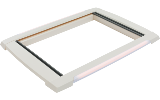 Weißer quadratischer Rahmen mit keilförmigem Profil