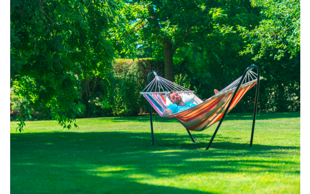 Product afbeelding Chillounge H&auml;ngemattengestell aus pulverbeschichtetem Stahl 3 Meter black  1