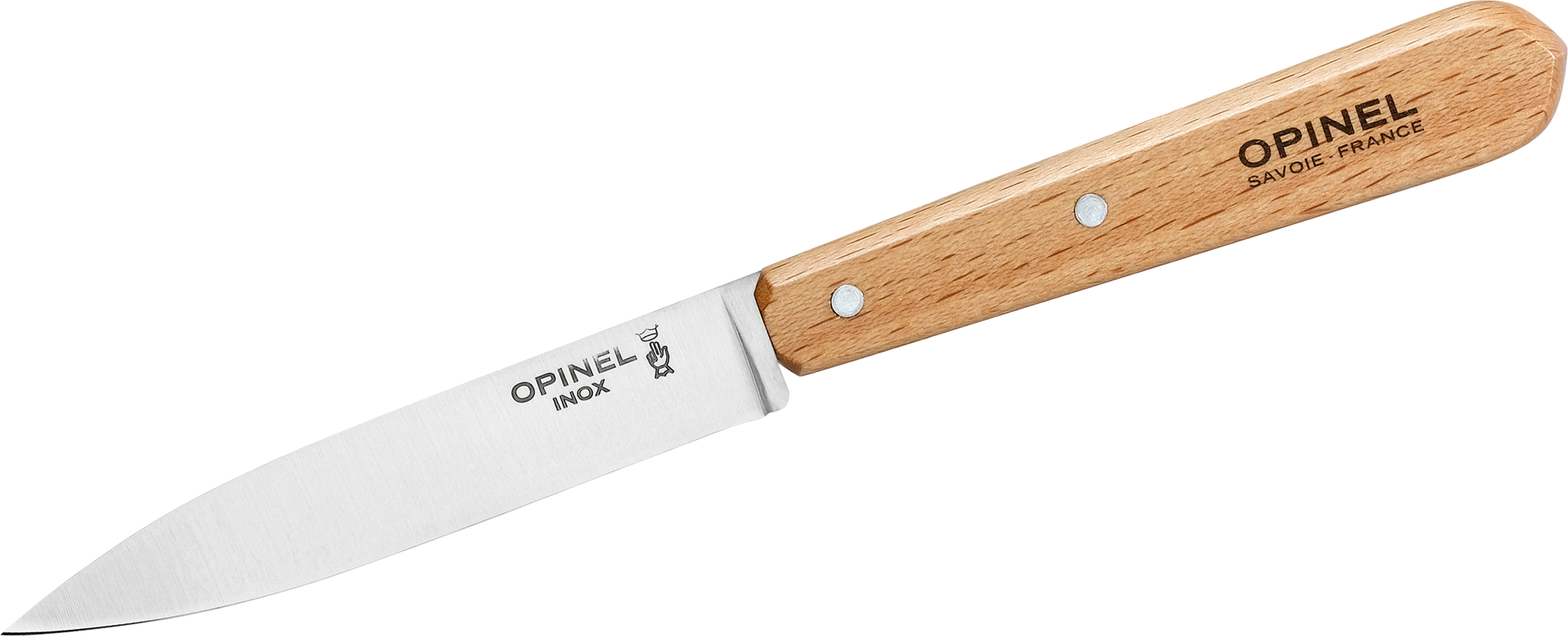Opinel Küchenmesser N°112 – Rostfreier Sandvik-Stahl, Buchenholz-Griff, Naturfarben (nicht Spülmaschinengeeignet)