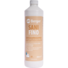 Bouteille en plastique blanche avec étiquette beige portant la mention Berger SANI FINO Spülwasserkonzentrat 1000 ml et petit pictogramme