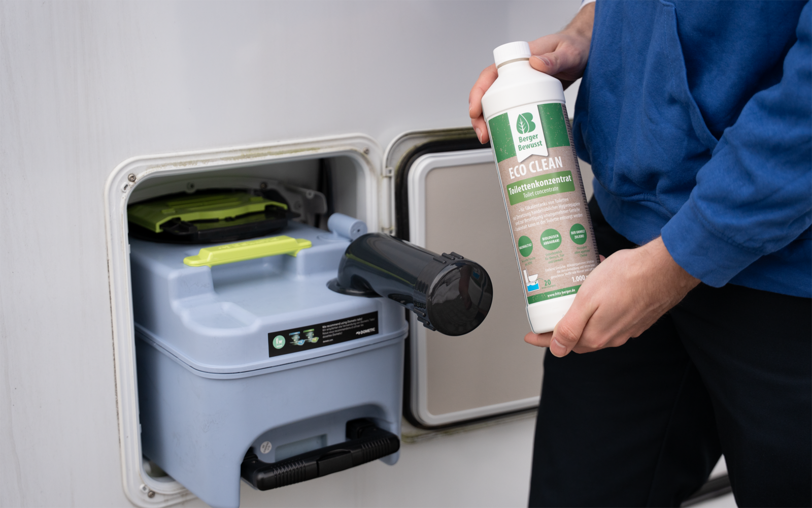 Produktbild Berger Eco Clean Toilettenzusatz f&uuml;r den F&auml;kalientank 1 Liter 1