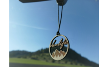 Forest heart rear view mirror pendant "Vanlife