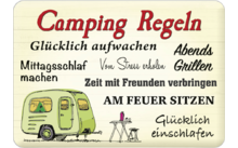 Blechschild Camping