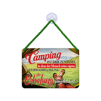 Blechschild Camping ist der Zustand