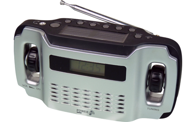 PowerPlus Lynx Dynamo Solar USB Radio mit LED Licht