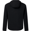 Schwarze Fleece-Kapuzenjacke, Rückansicht, lange Ärmel