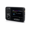 Radio DAB portátil negra con pantalla, perilla y botones a la izquierda; la pantalla muestra 'DAB', 'No stations' y 'Not available'; logo 'REFLEXION' abajo