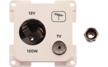 Inprojal System 10.000 Kombi Steckdose 12V mit TV 