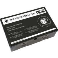 Botequ&iacute;n de primeros auxilios para autom&oacute;viles con 2 mascarillas negro HP